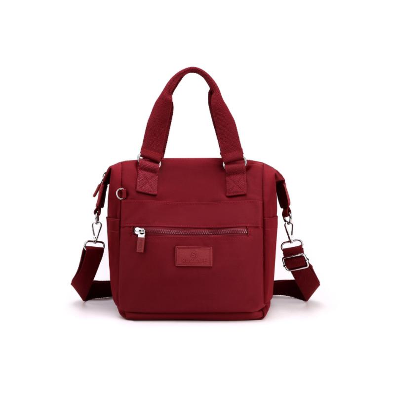 Waterproof Nylon Crossbody Bag with 7 Pockets and Adjustable Shoulder Strap