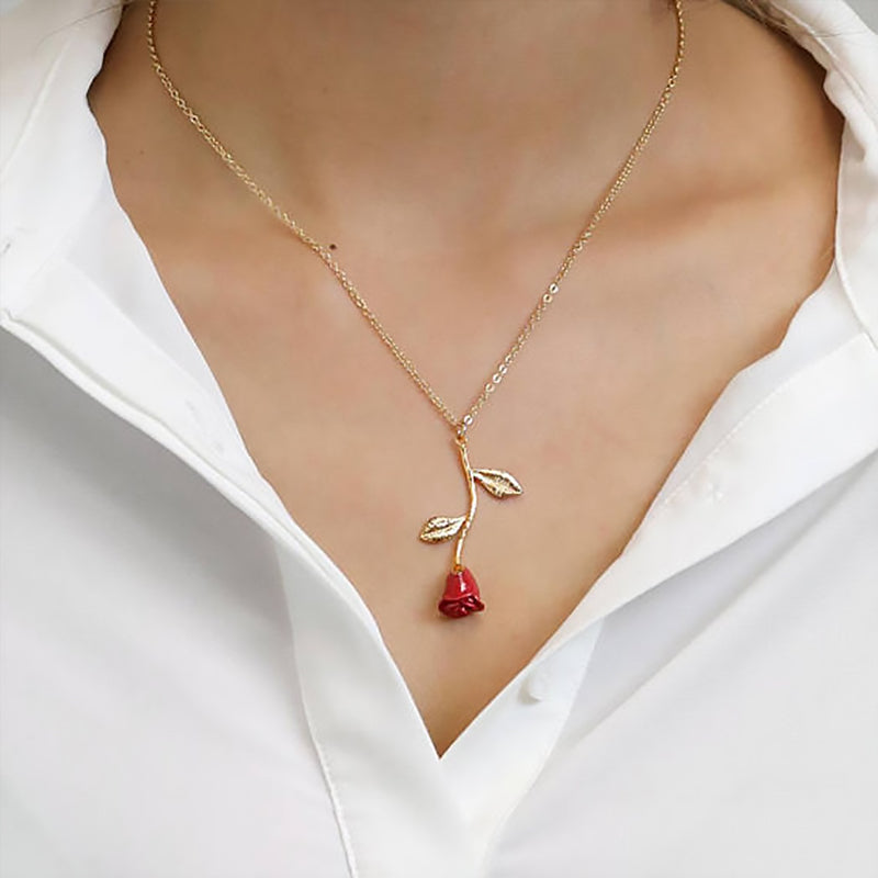 Avtoit | 3D Rose Pendant Necklace