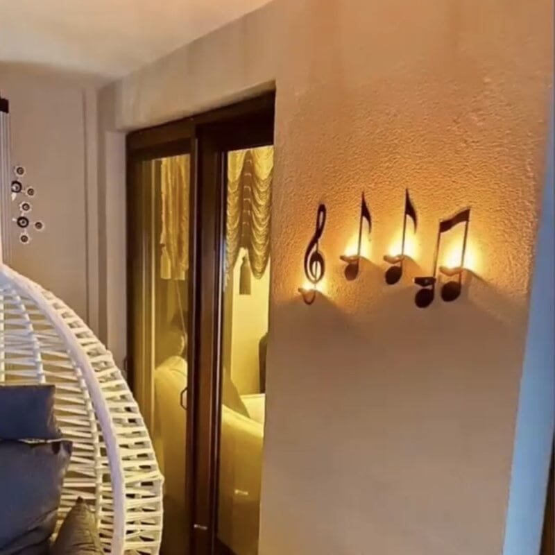 Avtoit | Black Music Note Wall Lamp