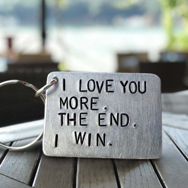 Avtoit | "I love you more The end I win" Funny keychain