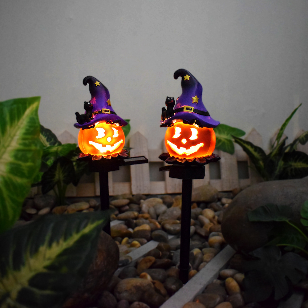 Avtoit | Halloween Solar Lights – Decorative LED Garden Lights with Pumpkin and Witch Designs