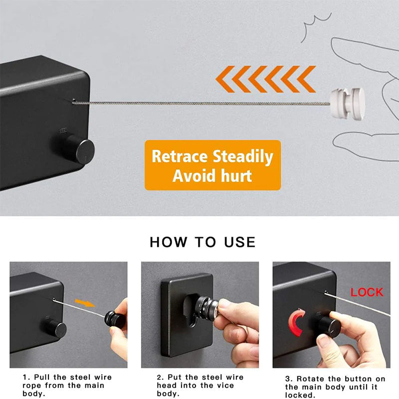 Avtoit | Retractable clothesline for indoors/outdoors