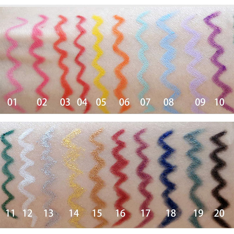 Avtoit | 20 PCS Colorful Eyeliner Pencil Set