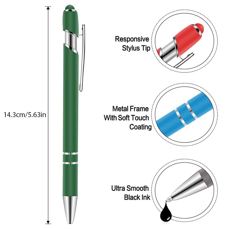 Avtoit | Metal Print Aluminum Ballpoint Pen, 8 Pieces