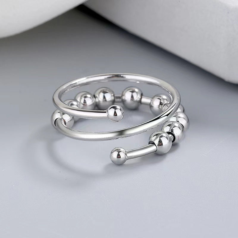 Avtoit | Distribute Your Fear Circle Beads Fidget Ring