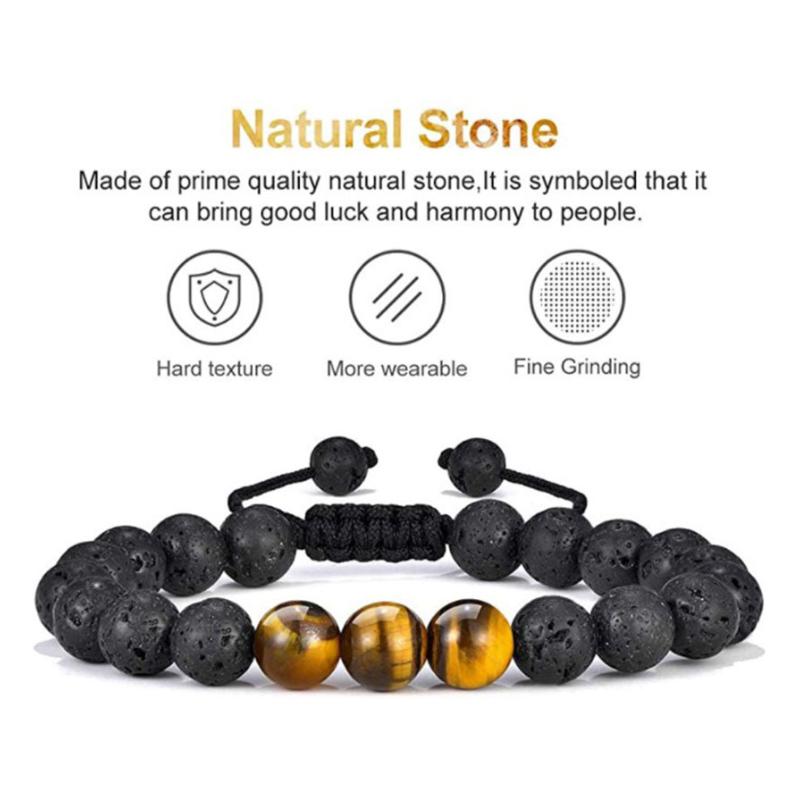 Avtoit | Tiger Eye Lava Rock Stone Bracelet