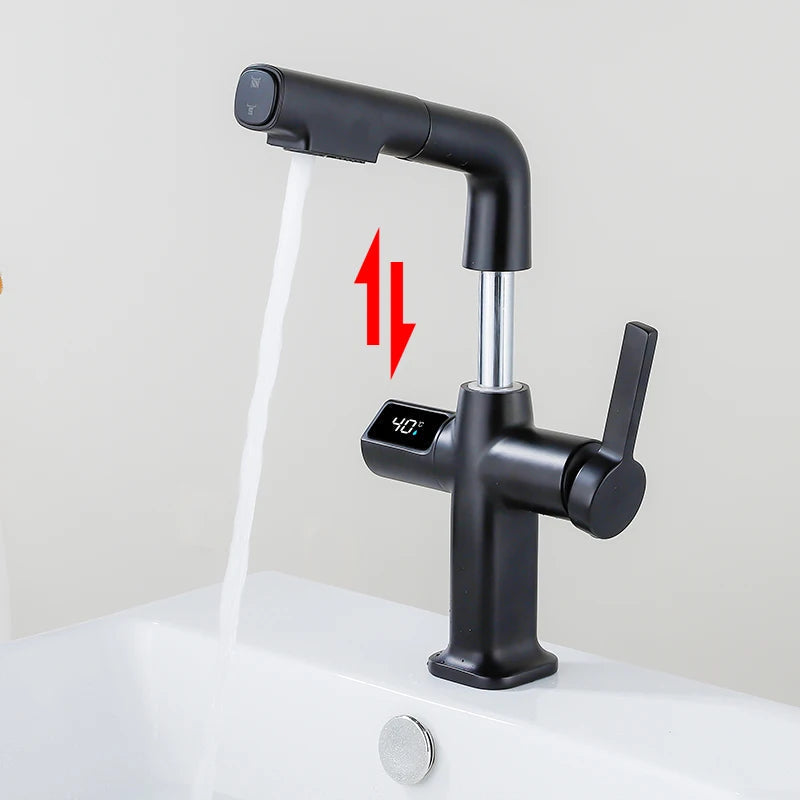 Avtoit | Elegant House Brass Aqua View Bathroom Digital Faucet