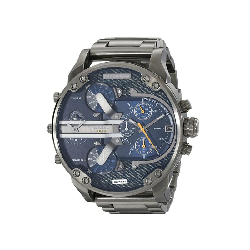Stainless Steel Chronograph Quartz Watch with 10 m Water Resistance
