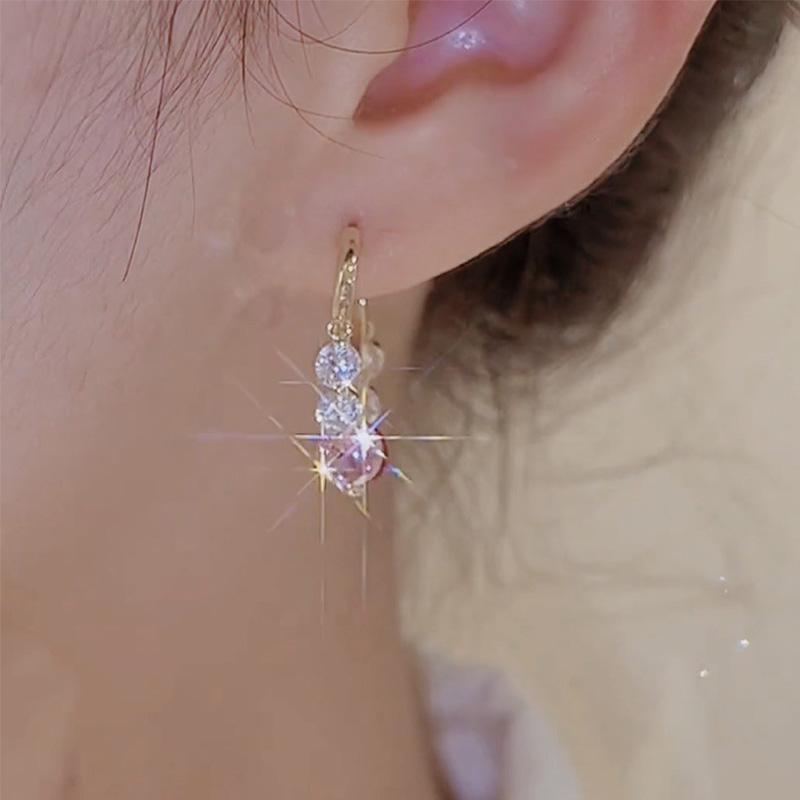 Avtoit | Gold Glitter Colorful Zircon Earrings
