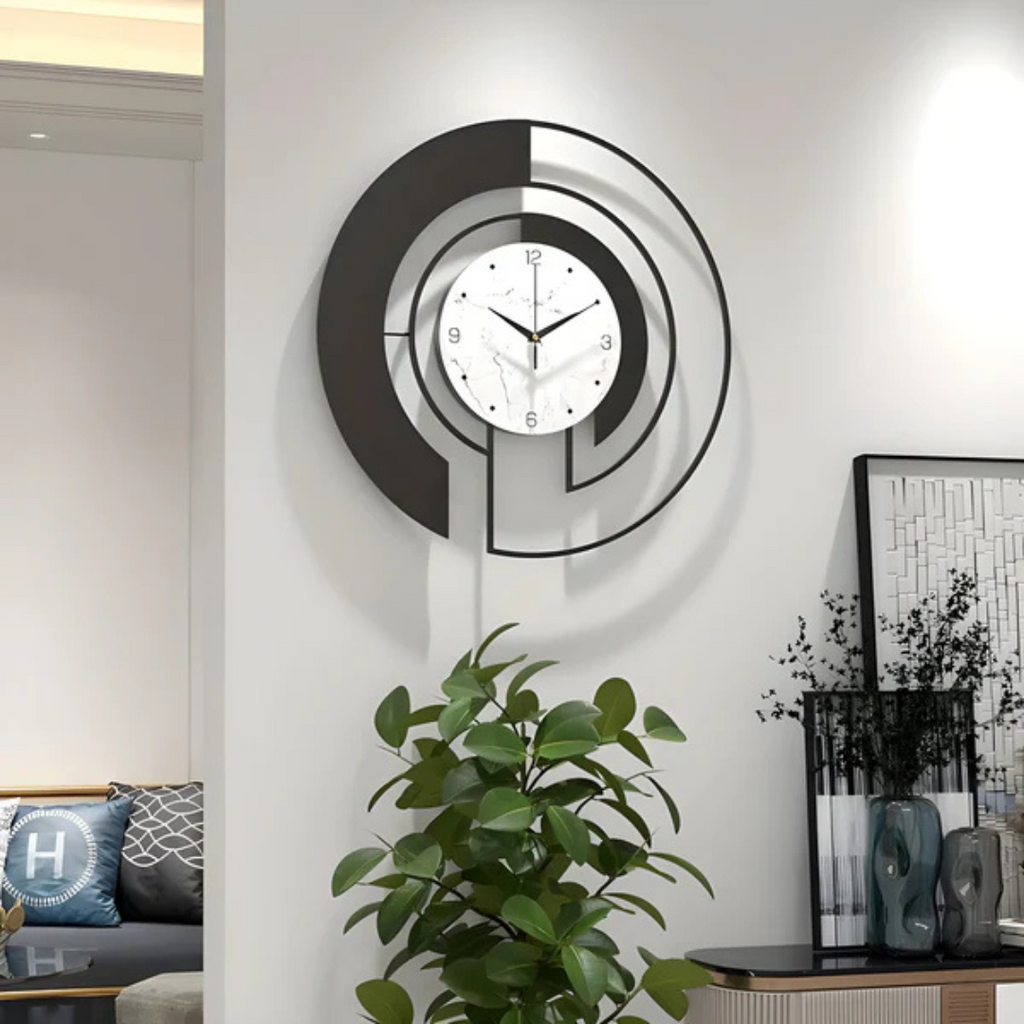 Avtoit | Arch | Large Black Wall Clock Modern 46x46 cm