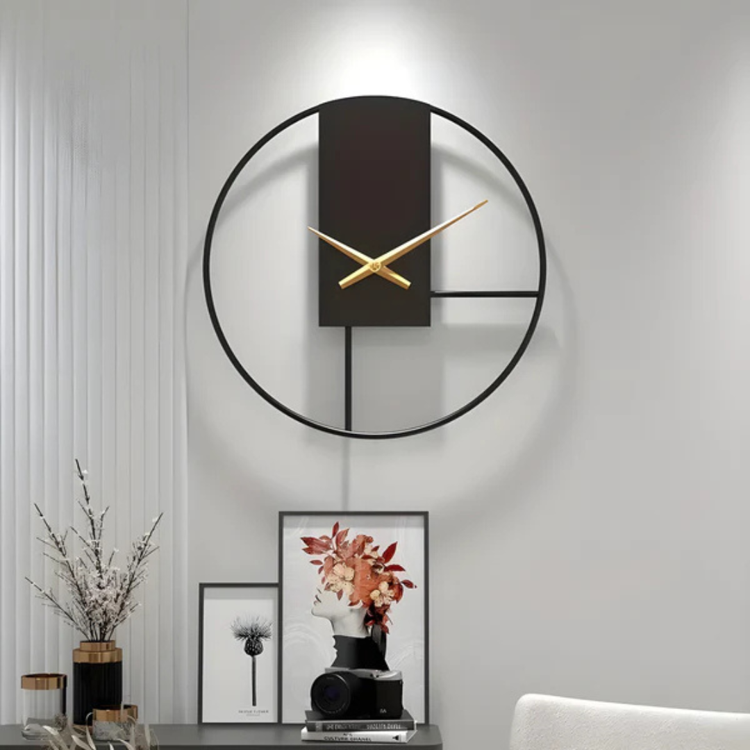 Avtoit | Aurum | Large Wall Clock Modern Black 40 cm Minimalistic
