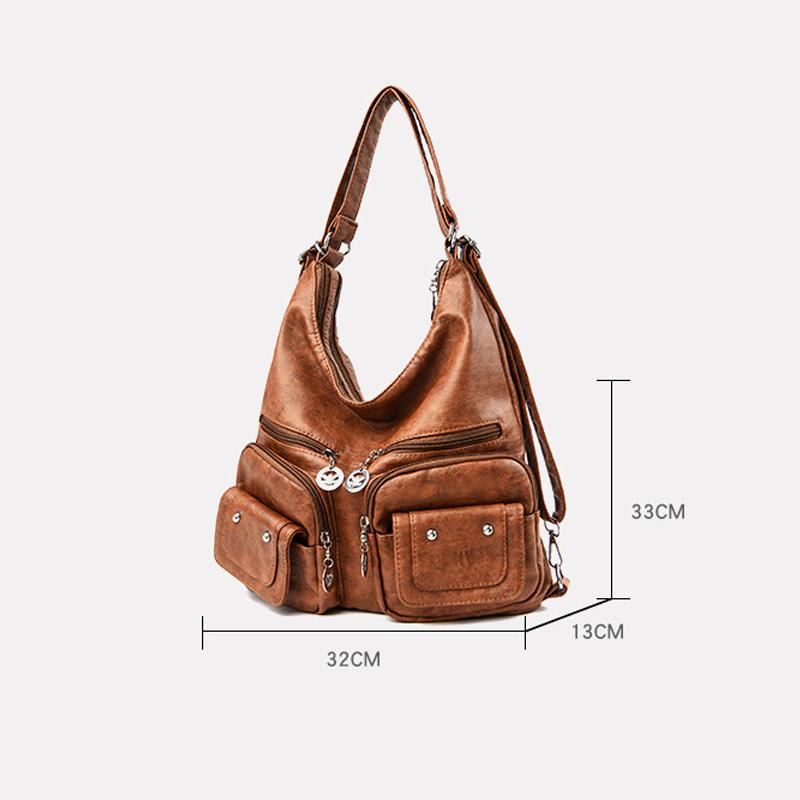 Avtoit | Multi-Pocket Vintage Shoulder Bag