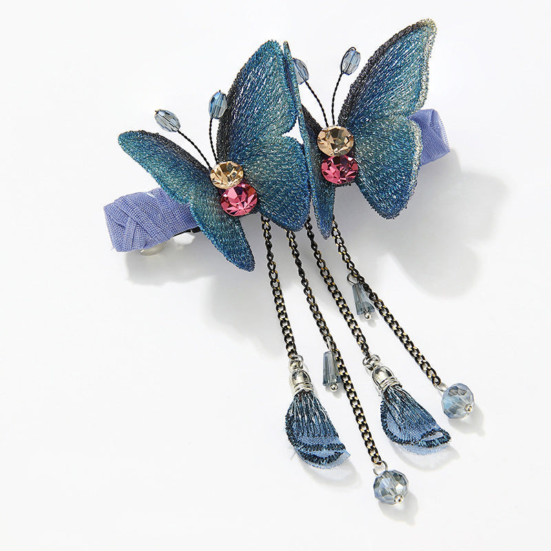 Avtoit | Temperament Butterfly Rhinestone Tassel Hair Clip