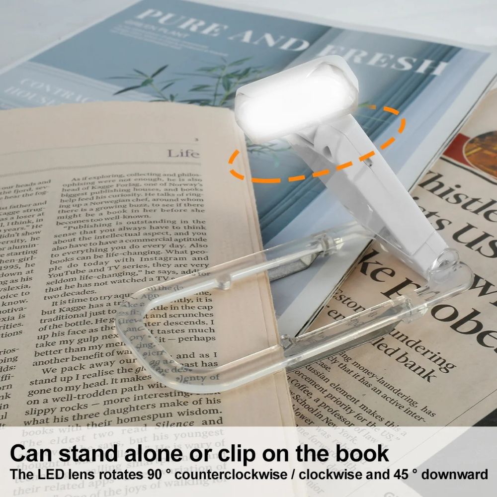Avtoit | Book Reading Lights - Adjustable LED Clip-on Rechargeable Book Light, USB Powered for Reading in Bed, Best for Bookworms and Kids