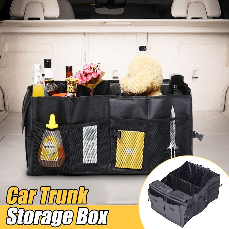 Foldable Car Trunk Organizer with 4 Compartments