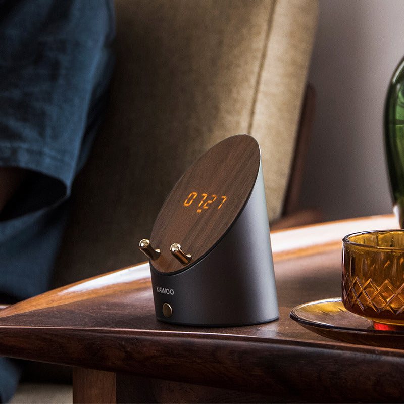 Avtoit | Wireless Induction Bluetooth Desktop Mini Speaker, with Clock, Alarm, Phone Holder, No Bluetooth Connection Required