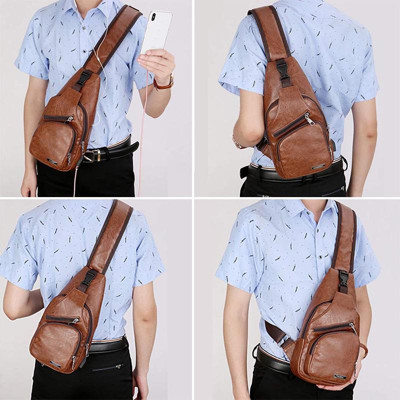 Avtoit | Shoulder bag Crossbody bag for men with USB charging port