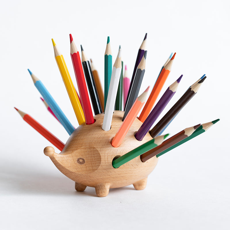 Avtoit | Wood Creative Small Hedgehog Pencil Holder, Good Gift for Your Family or friends