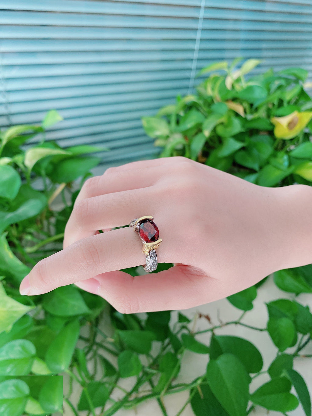 Avtoit | Fashion New Ring With Red Stones For Women Vintage Crystal Zircon Rings