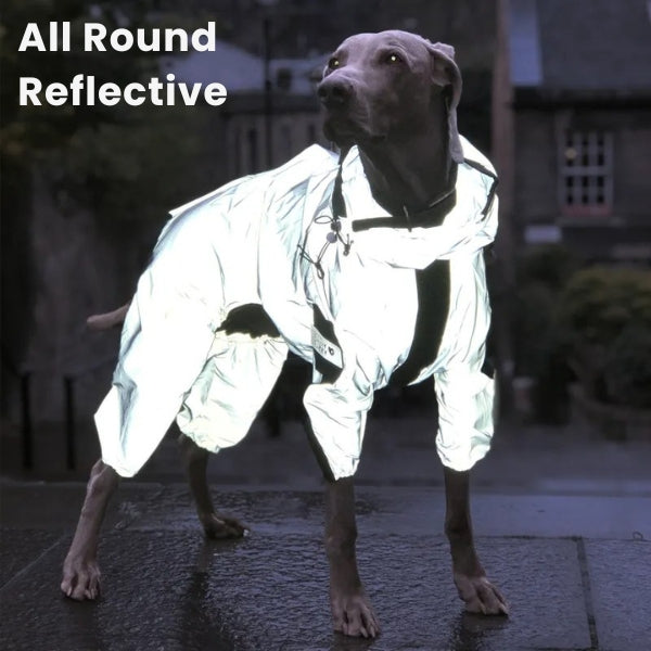 Avtoit | Waterproof Dog Coat with Legs – Reflective Dog Rain Jacket for Small & Large Breeds | Best Rain Coat for Dogs UK