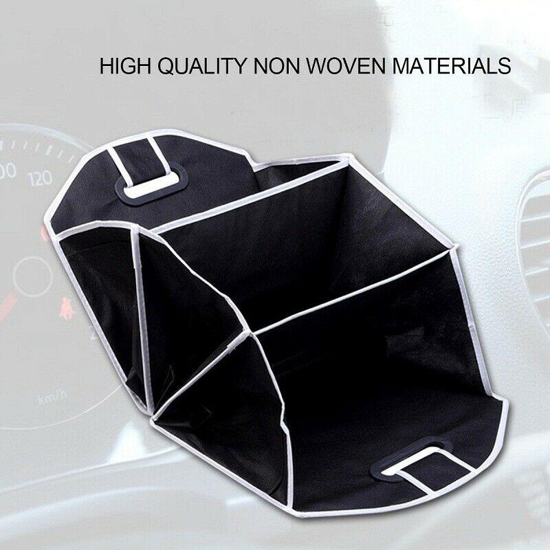 Foldable Car Trunk Storage Box with 3 Compartments