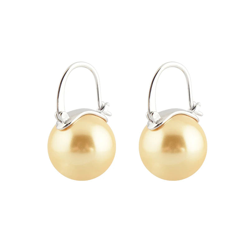 Avtoit | Black Pearl Earrings  Available in White Champagne Grey Gold and Black  Pearl Dangle Earrings