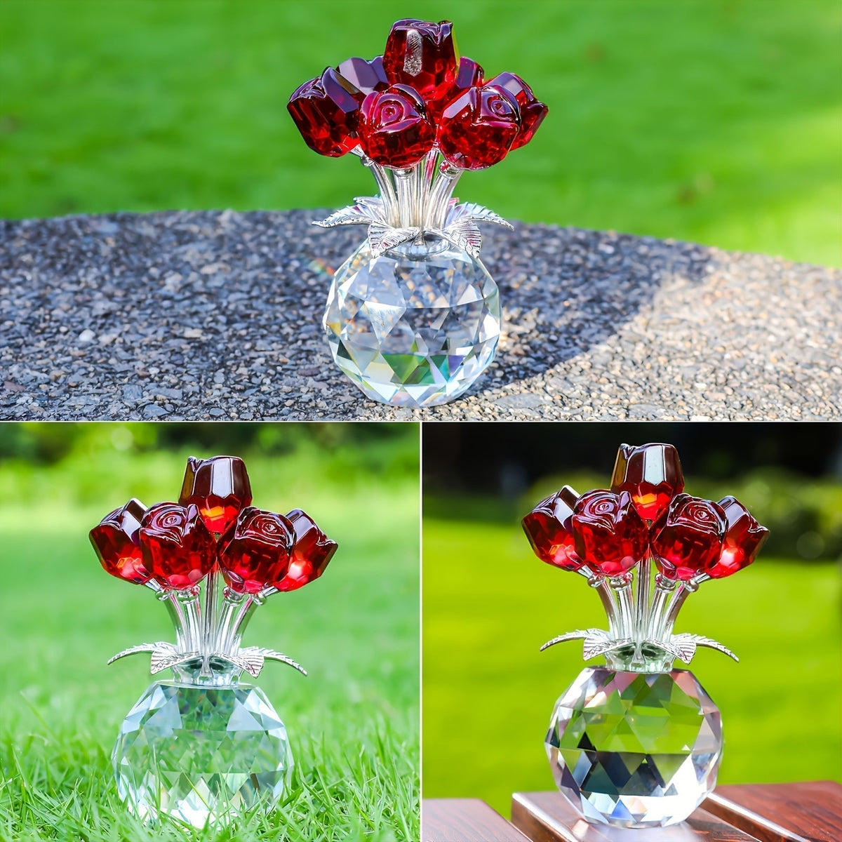 Avtoit | Eternal Crystal Artificial Rose Bouquet – Everlasting Romantic Gift for Valentine’s Day, Anniversaries, Christmas, Mother's or Father's Day