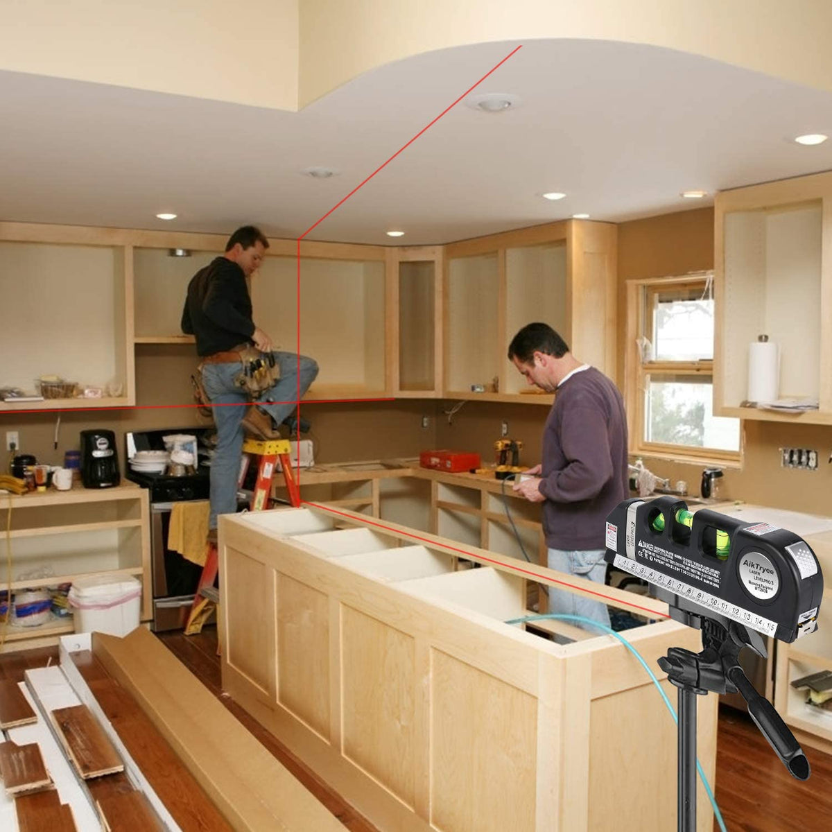 Avtoit | Laser Level Ruler Multi-functional Household Infrared Decoration (Black)