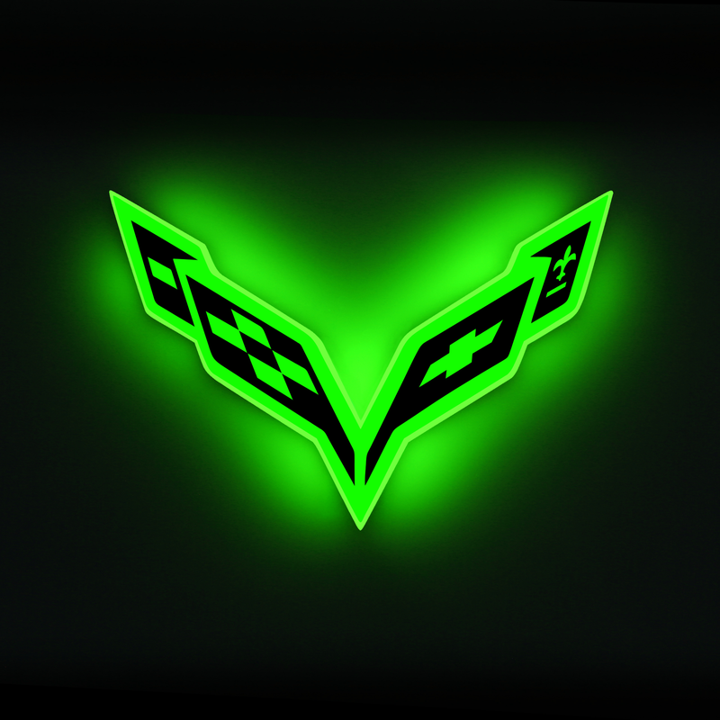 Corvette C8 Illuminated Car Emblem