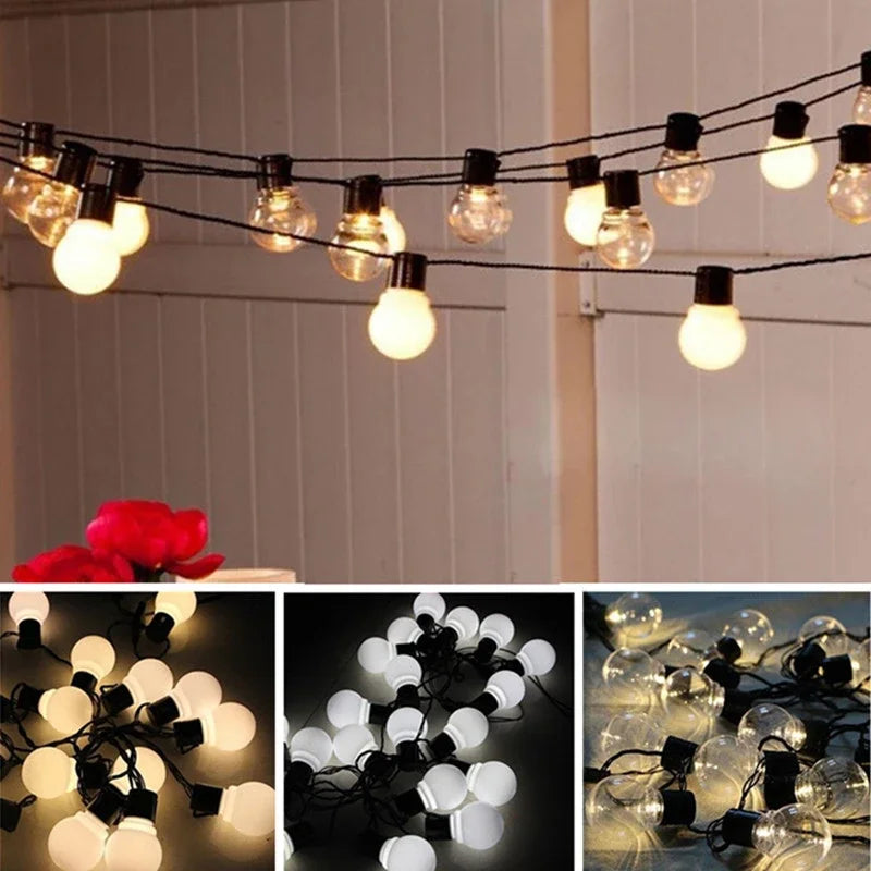 Solar LED String Lights for Outdoor Patios and Gardens, 5–10 m