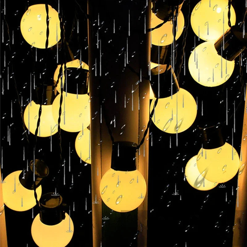 Solar LED String Lights for Outdoor Patios and Gardens, 5–10 m