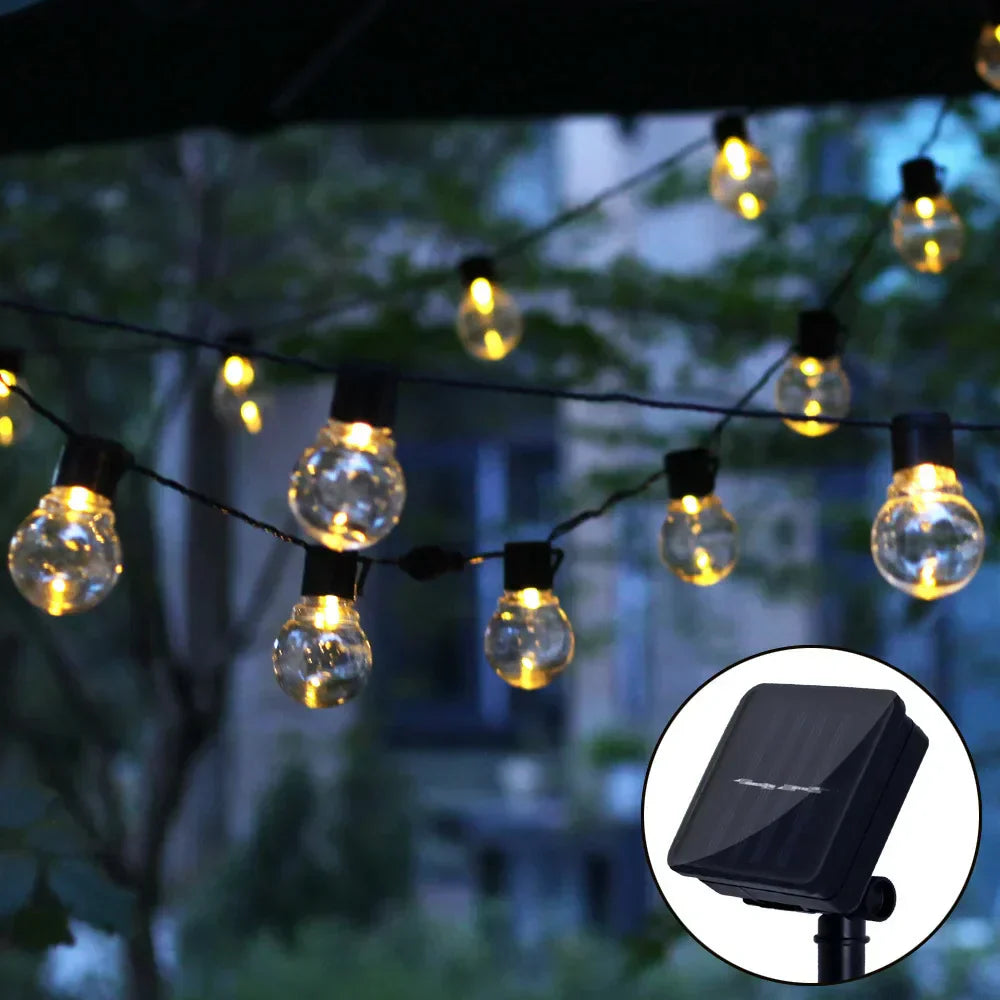Solar LED String Lights for Outdoor Patios and Gardens, 5–10 m