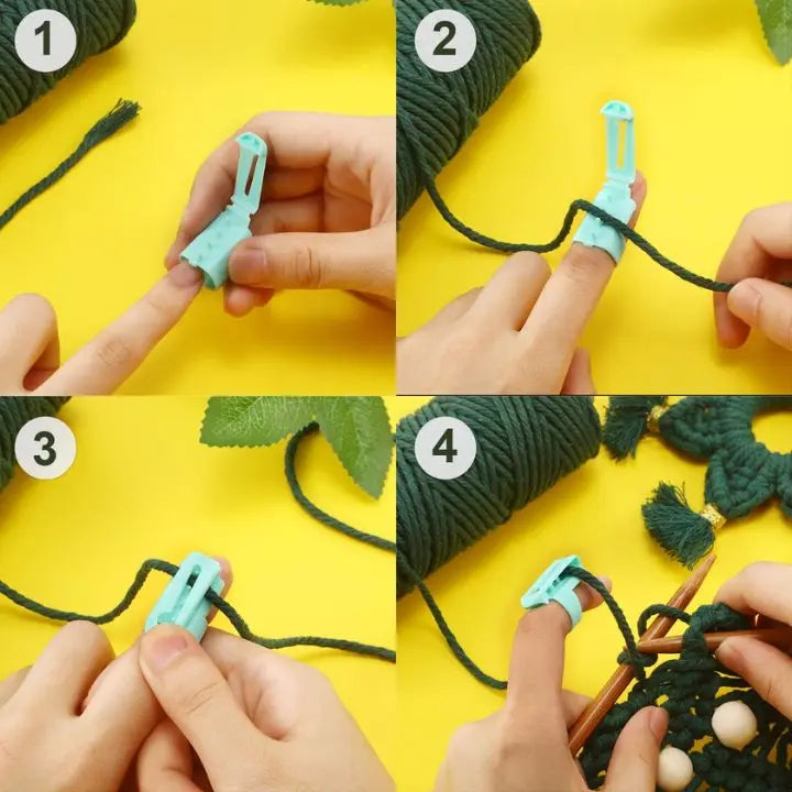 Avtoit | 5 pieces | Yarn guide ring – Comfortable knitting & crocheting without finger strain
