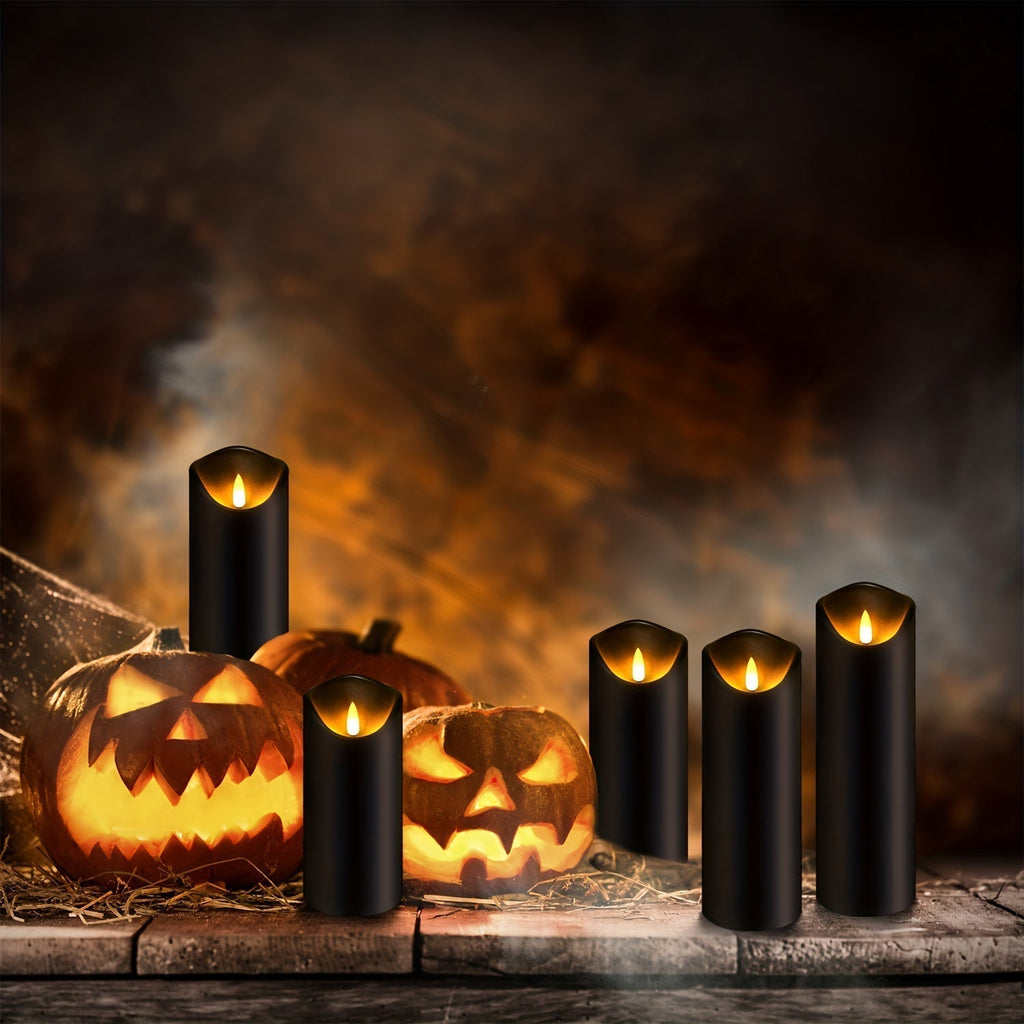 Avtoit | MystiFlame - 5-Piece LED Candle Set with Black Finish