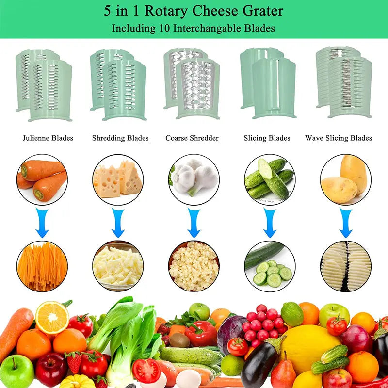 Avtoit | 5-in-1 Redating Mandoline Slicer for Crispy, Healthy Vegetable Snacks