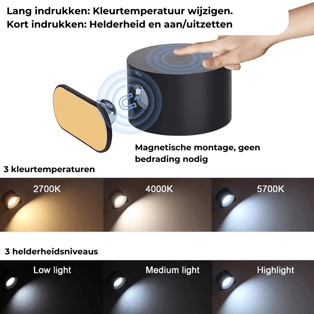 Avtoit | Wall lamp Rechargeable Wireless 360°