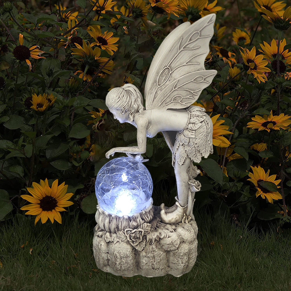 Avtoit | Home garden solar energy decoration Fairy Statue