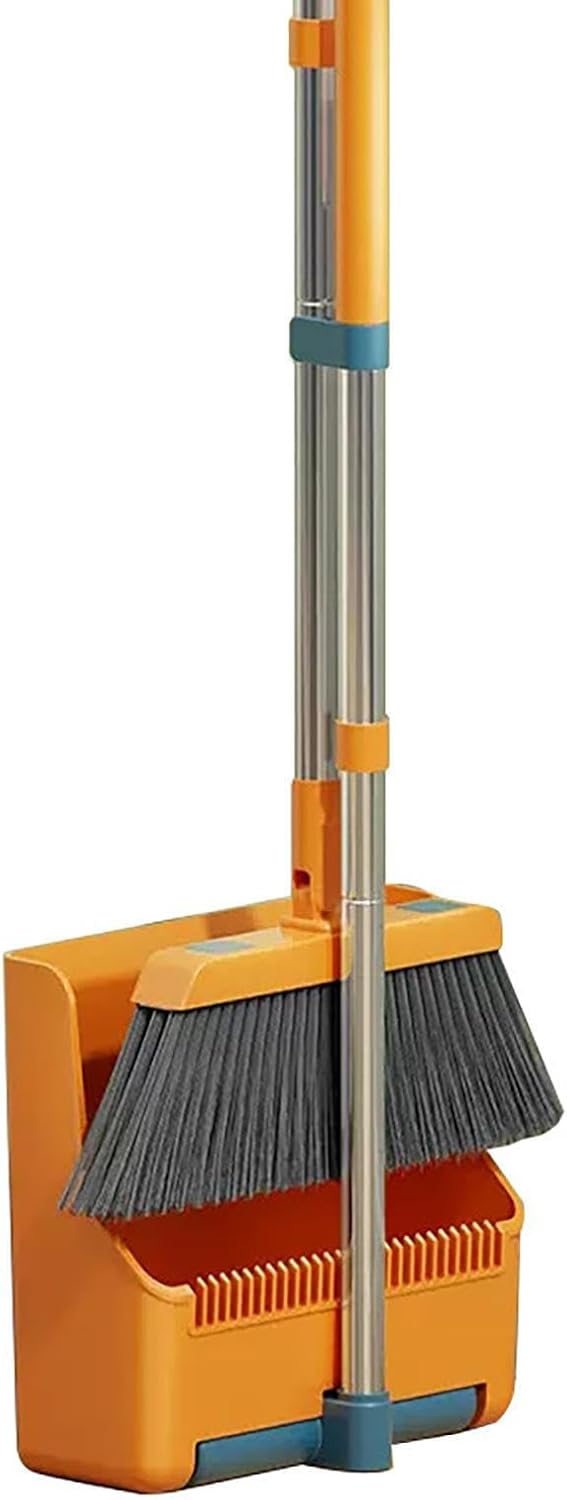 Avtoit | Large Broom and Dustpan Set – Long Handle with 180° Rotating Broom Head – Clavira