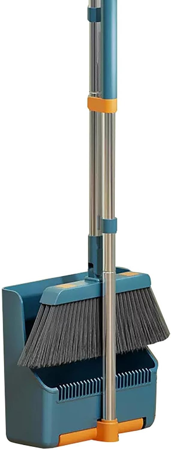 Avtoit | Large Broom and Dustpan Set – Long Handle with 180° Rotating Broom Head – Clavira