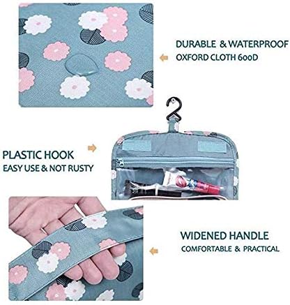 Water-Resistant Hanging Toiletry Bag with Organized Storage for Travel