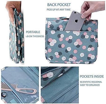 Water-Resistant Hanging Toiletry Bag with Organized Storage for Travel
