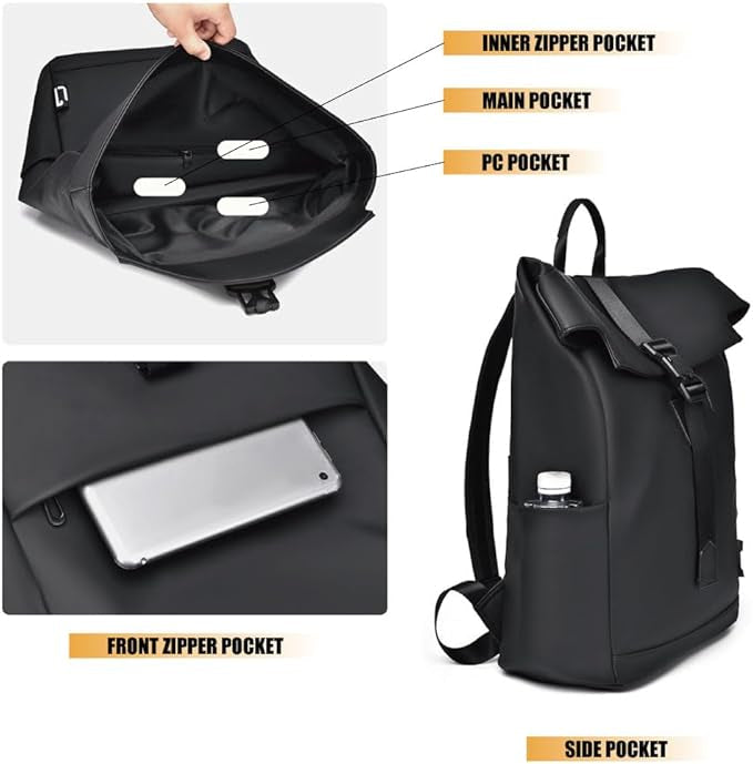 Avtoit | BergTrek Waterproof Ergonomic Backpack – Lightweight Travel Rucksack with USB Charging & Large Laptop Storage