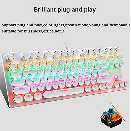 Avtoit | 87-Key Mechanical Gaming Keyboard RGB Backlit Blue Switch