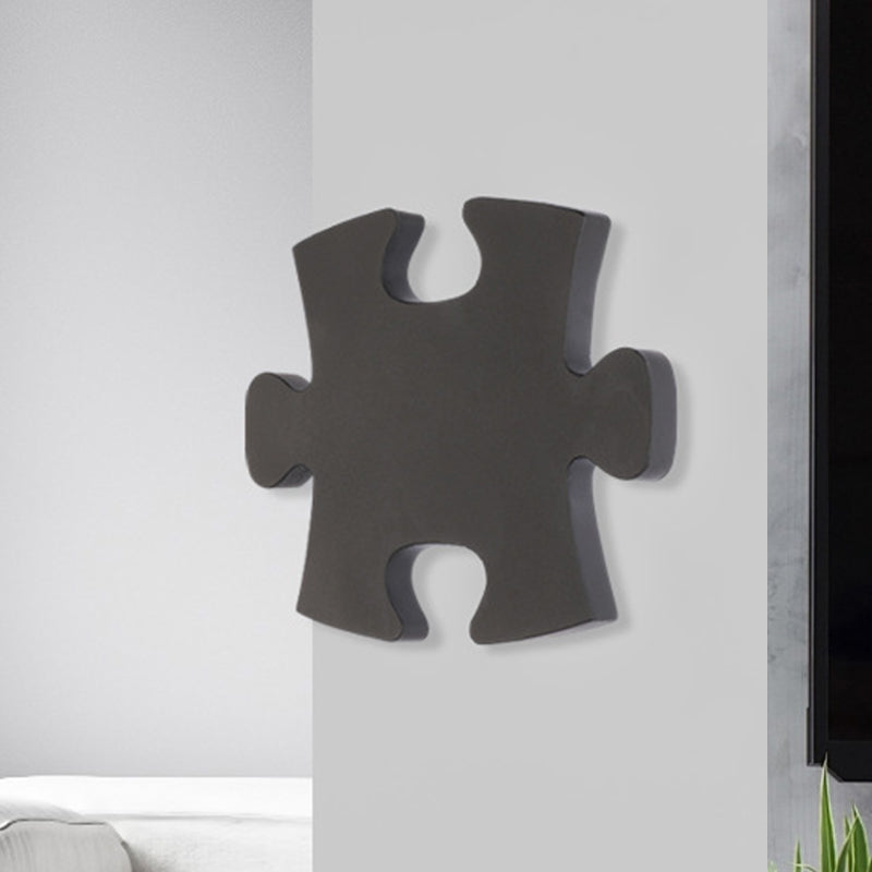 Avtoit | Jigsaw Wall Lamp Modern Acrylic Black/White LED Wall Light in Warm/White Light for Living Room
