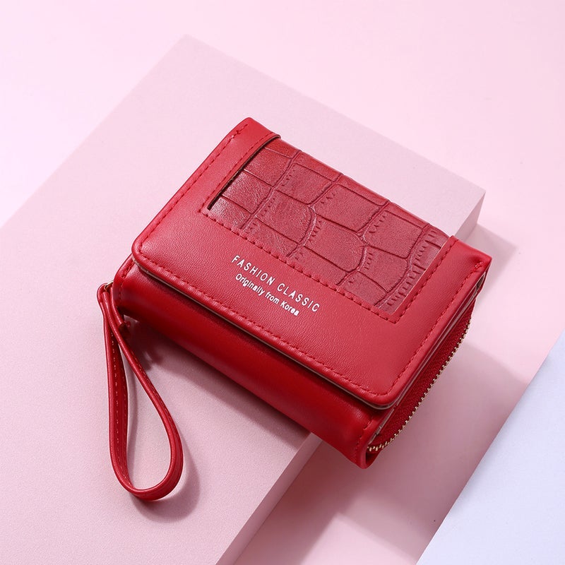 Avtoit | Large Capacity Multi-Card Zipper Tri-Fold Coin Purse
