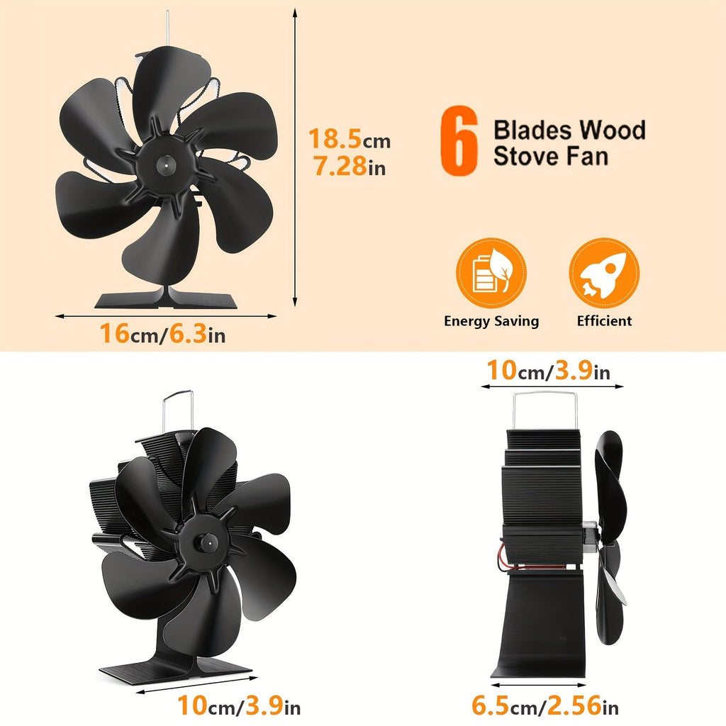 Avtoit | ThermoBreeze | Heat Powered Stove Fan – Silent Operation, No Electricity, Efficient Heat Distribution