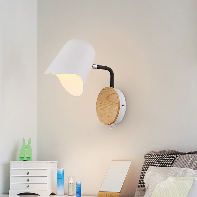 Avtoit | Wall Mount Lamp made of Metal Nordic 1-Light White/Black Wall Light with Right Arm Angle