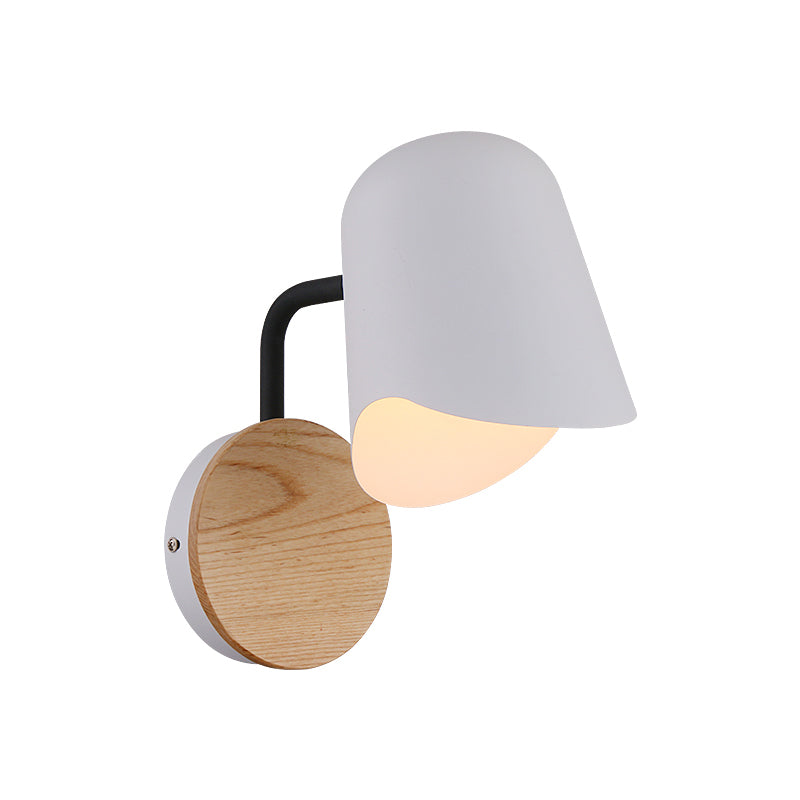 Avtoit | Wall Mount Lamp made of Metal Nordic 1-Light White/Black Wall Light with Right Arm Angle