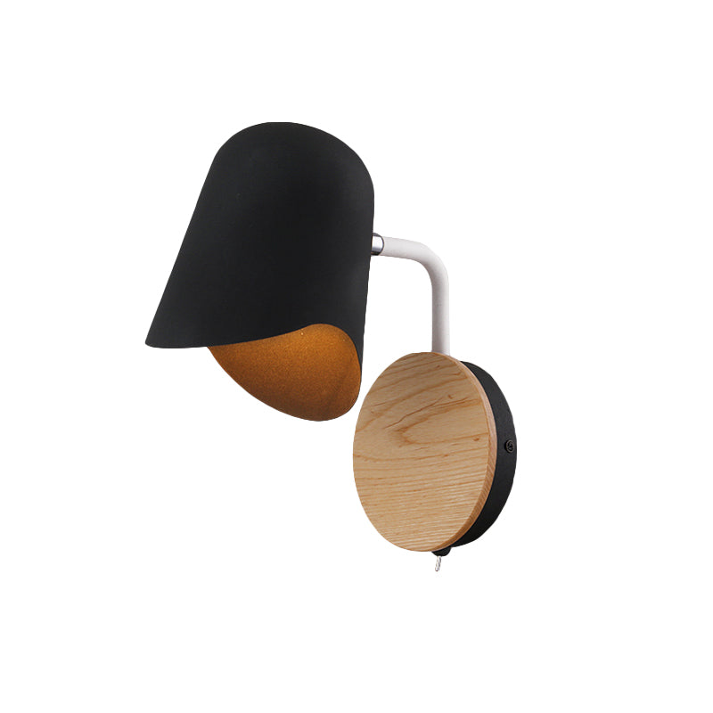 Avtoit | Wall Mount Lamp made of Metal Nordic 1-Light White/Black Wall Light with Right Arm Angle