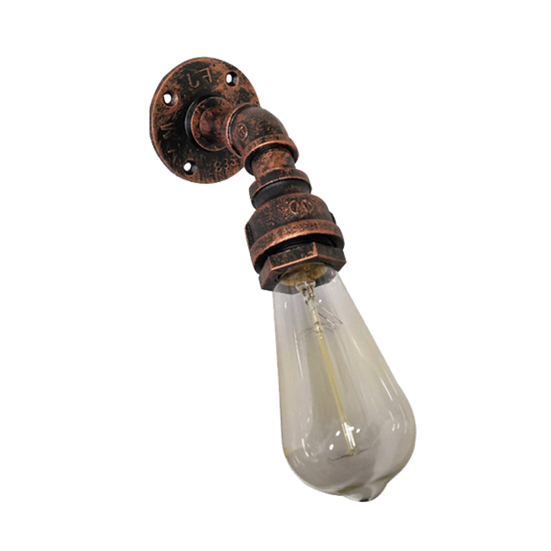 Avtoit | Water pipe Metal Wall lighting Vintage 1 Light Stair wall mounting Lamp Wall lamp in Rust